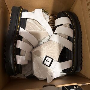 Blair  White and Black Sandals Dr martens